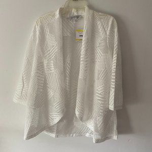 White Sheer Cardigan Size Medium